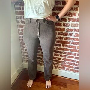 Y2K Graffiti Chocolate Brown Corduroys